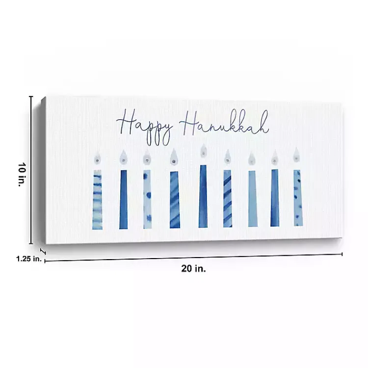 Hanukkah Decorations>Kirklands Home Nine Candles of Hanukkah Canvas Art Print