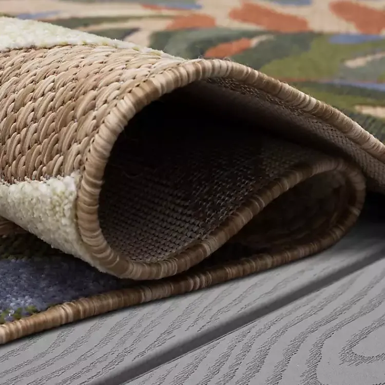 Kirklands Home North Shore Botanical Outdoor Area Rug, 9x12 Multi Clearance