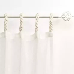 Kirklands Home Oatmeal Braided 2-pc. Curtain Panel Set, 96 in. Ivory Outlet
