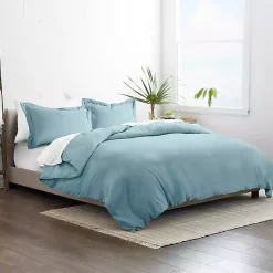 Kirklands Home Ocean Solid 3-pc. King Duvet Cover Set Blue Outlet