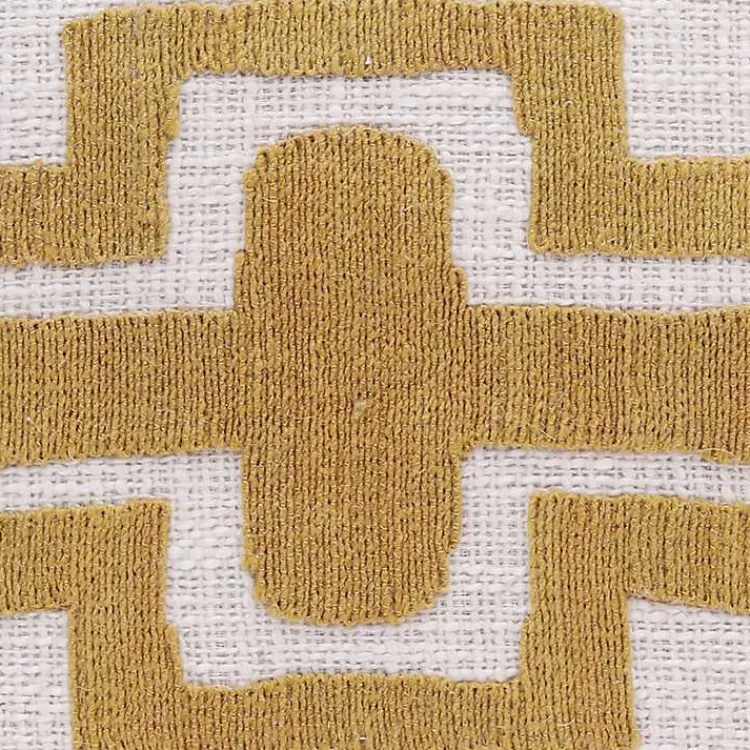 Pillows>Kirklands Home Ochre Geometric Stripe Pillow