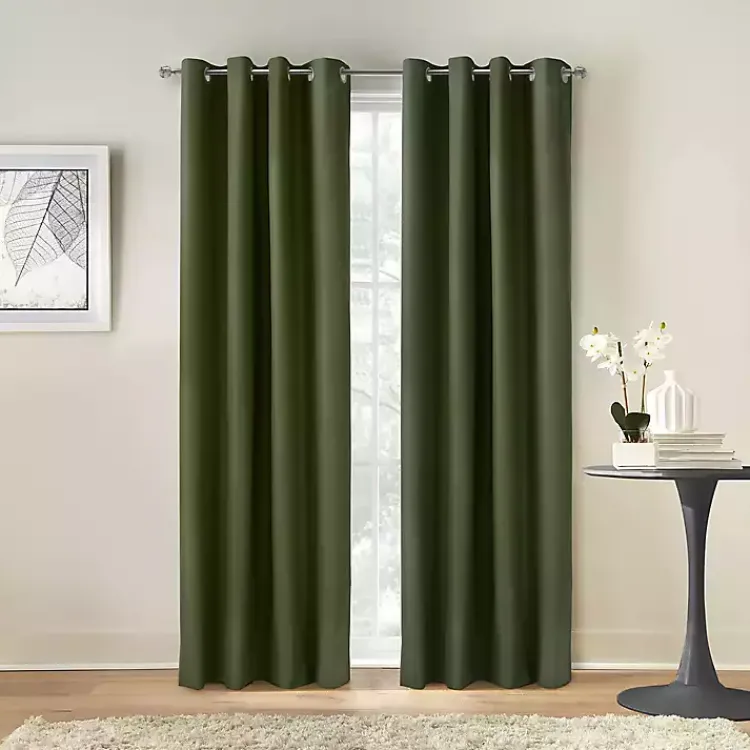 Kirklands Home Olive Alpine Blackout Curtain Panel, 84 in. Green