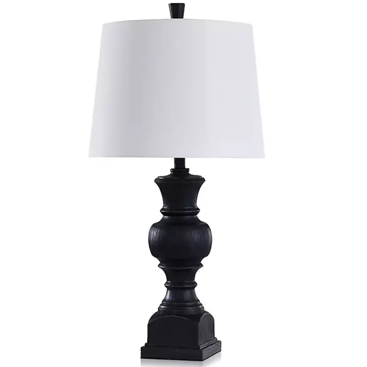 Kirklands Home Onyx Wood Grain Table Lamp Black Hot