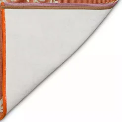 Kirklands Home Coral Indoor/Outdoor Runner, 1x4 Orange New