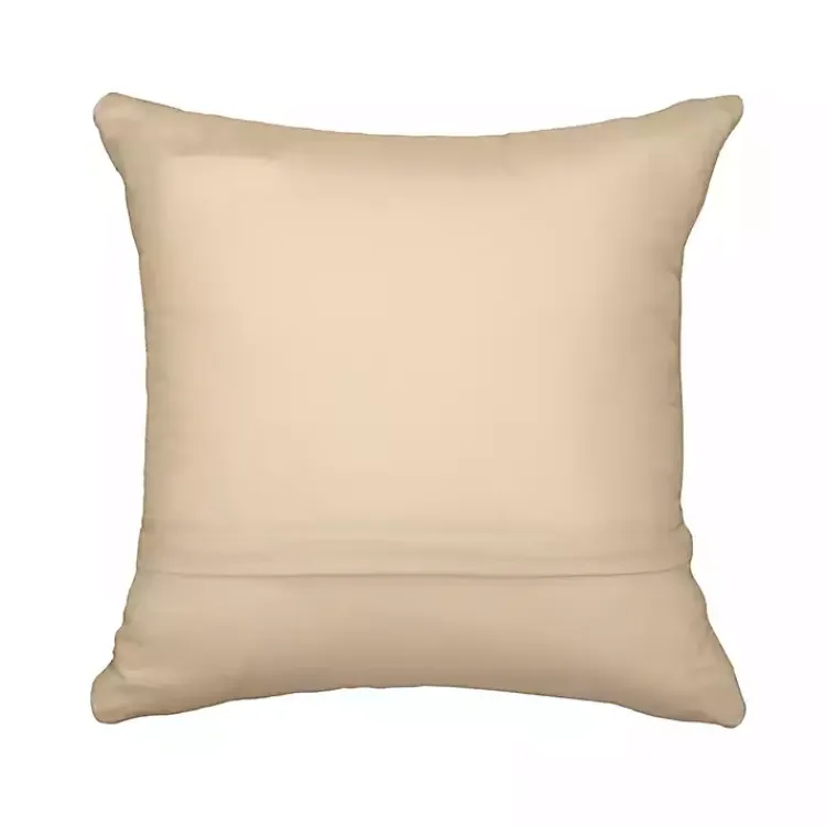 Kirklands Home Orange Coral Woven Outdoor Throw Pillow Outlet