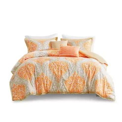 Kirklands Home Orange Damask 5-pc. Full/Queen Comforter Set Best