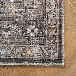 Kirklands Home Orange Distressed Medallion Washable Area Rug, 4x6 Hot