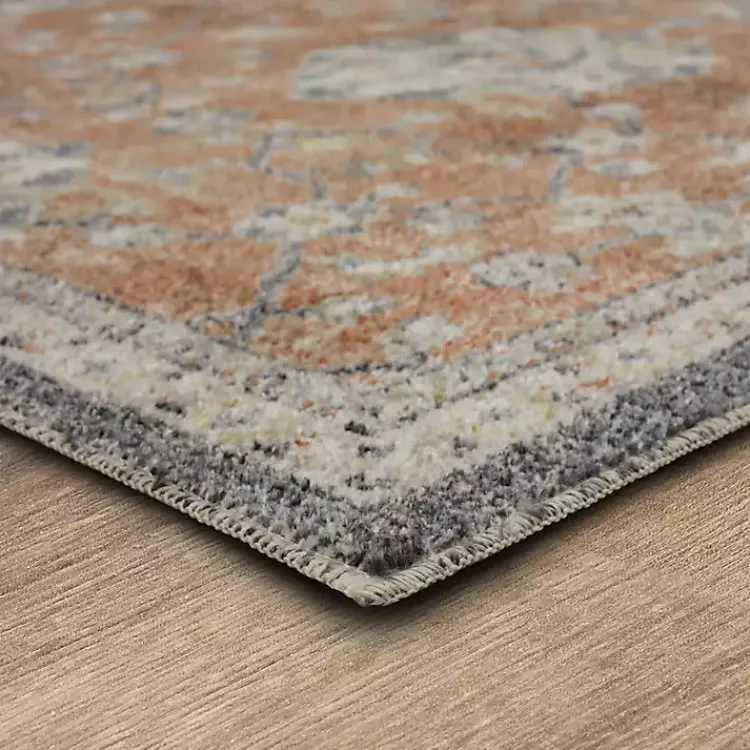 Kirklands Home Granary Floral Area Rug, 8x10 Orange Sale