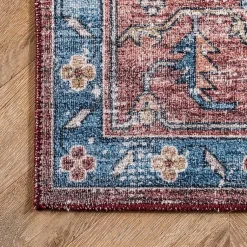 Kirklands Home Orange Medallion Washable Area Rug, 4x6