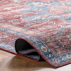 Kirklands Home Orange Medallion Washable Area Rug, 5x8 Best