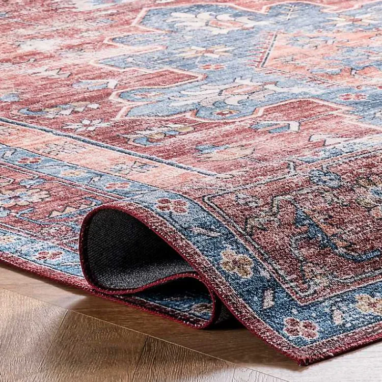 Kirklands Home Orange Medallion Washable Area Rug, 5x8 Best