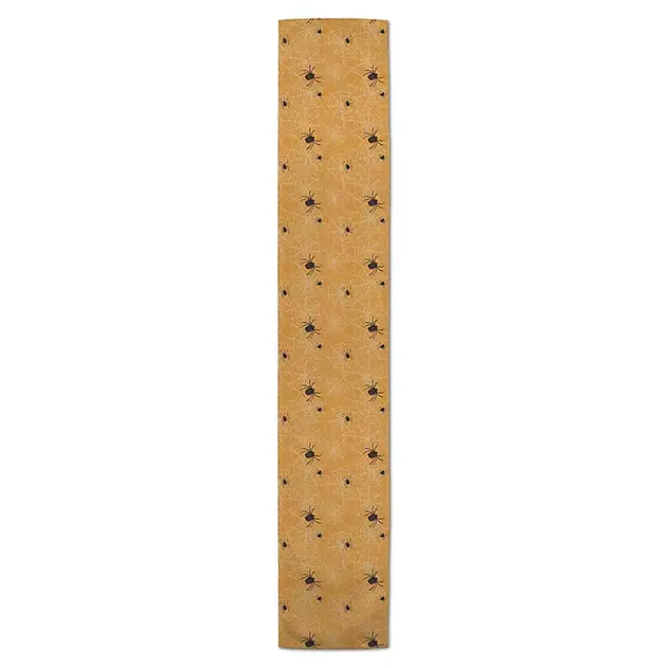 Halloween>Kirklands Home Spiderwebs Halloween Table Runner, 72 in. Orange
