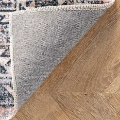 Kirklands Home Orange Tribal Washable Area Rug, 6x9 Outlet