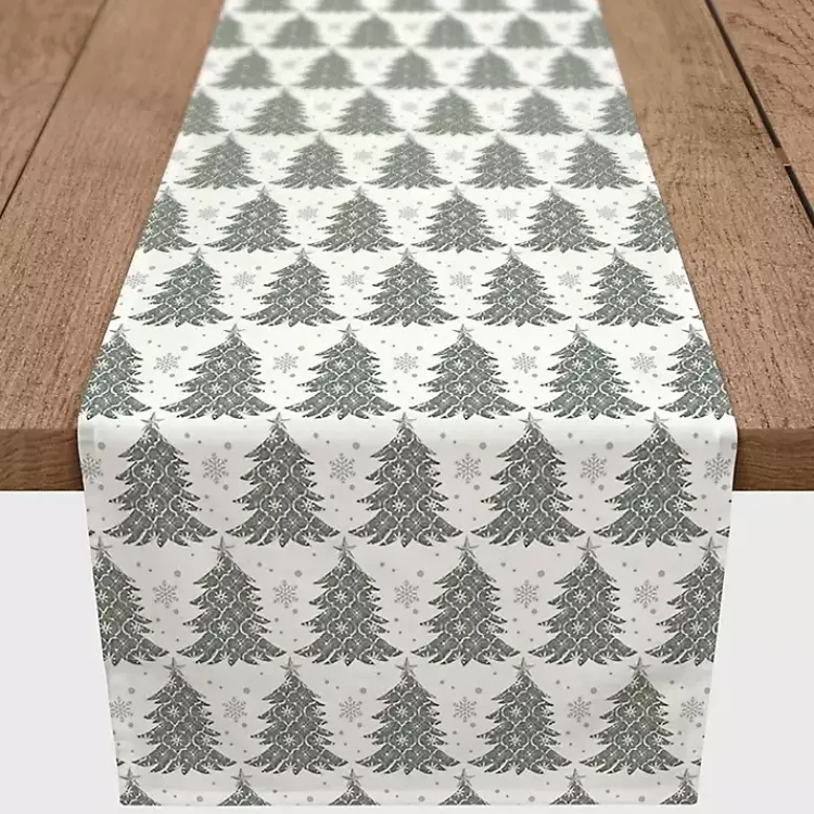Christmas Dining & Entertaining>Kirklands Home Ornate Trees Christmas Runner, 90 in. Green