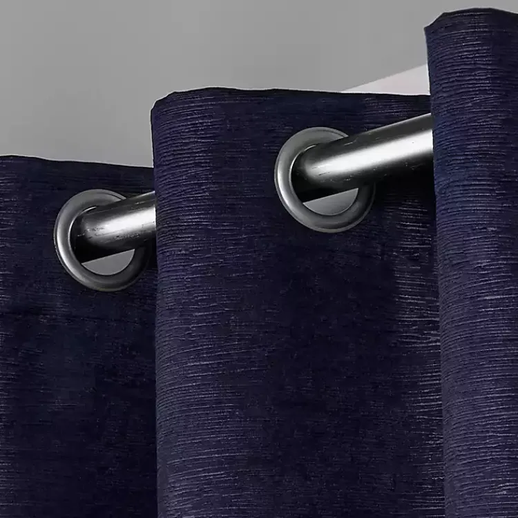 Kirklands Home Oxford Navy Thermal Curtain Panel Set, 96 in. Blue Online