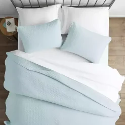 Kirklands Home Pale Herring 3-pc. King Quilted Coverlet Set Blue Discount