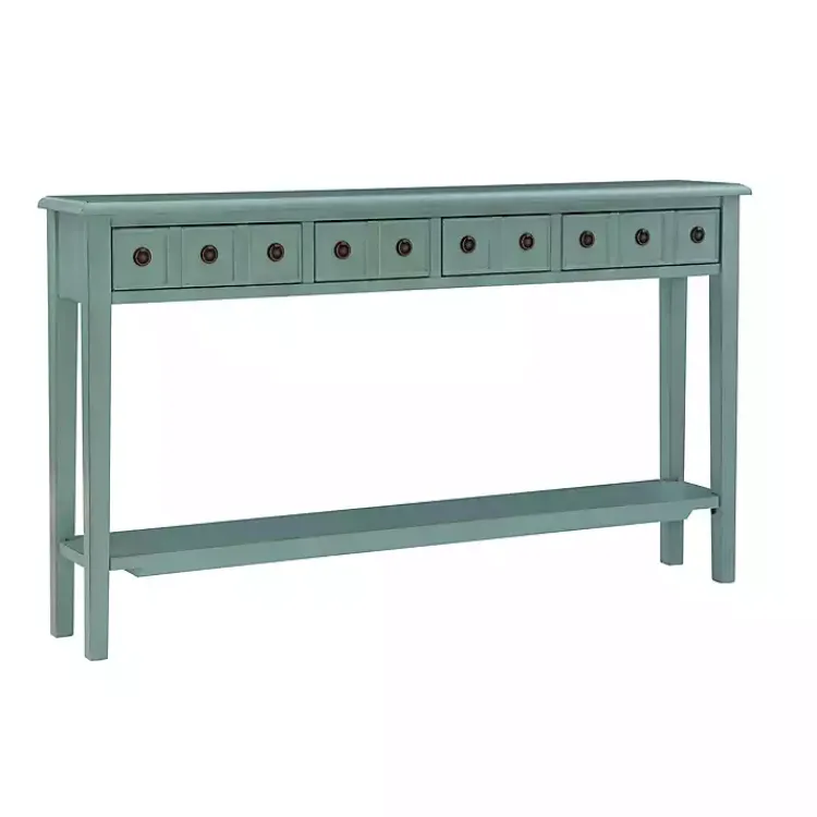 Kirklands Home Paloma Teal 4-Drawer Console Table Green Online