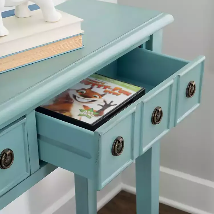 Kirklands Home Paloma Teal 4-Drawer Console Table Green Online