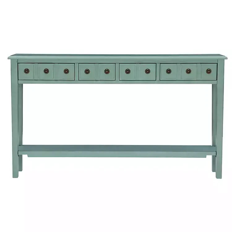 Kirklands Home Paloma Teal 4-Drawer Console Table Green Online