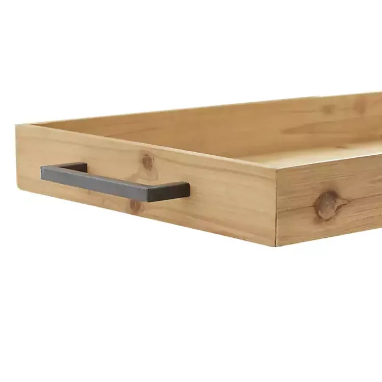 Decorative Trays>Kirklands Home Parquet Fir Wood Decorative Tray Tan
