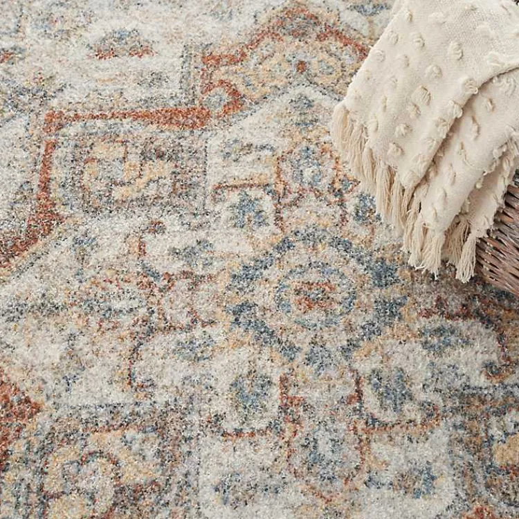 Kirklands Home Pastel Medallion Washable Area Rug, 5x7 Gray Best