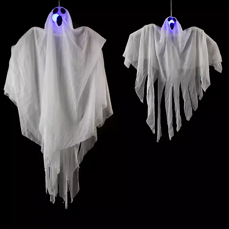 Halloween>Kirklands Home 6-pc. Pre-Lit Ghost Family Decoration White