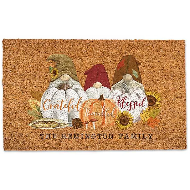 Fall>Kirklands Home Personalized Grateful Gnomes Doormat