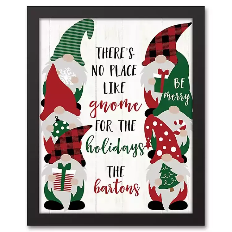Christmas Art & Wall Decor>Kirklands Home Personalized No Place Like Gnome Canvas Plaque