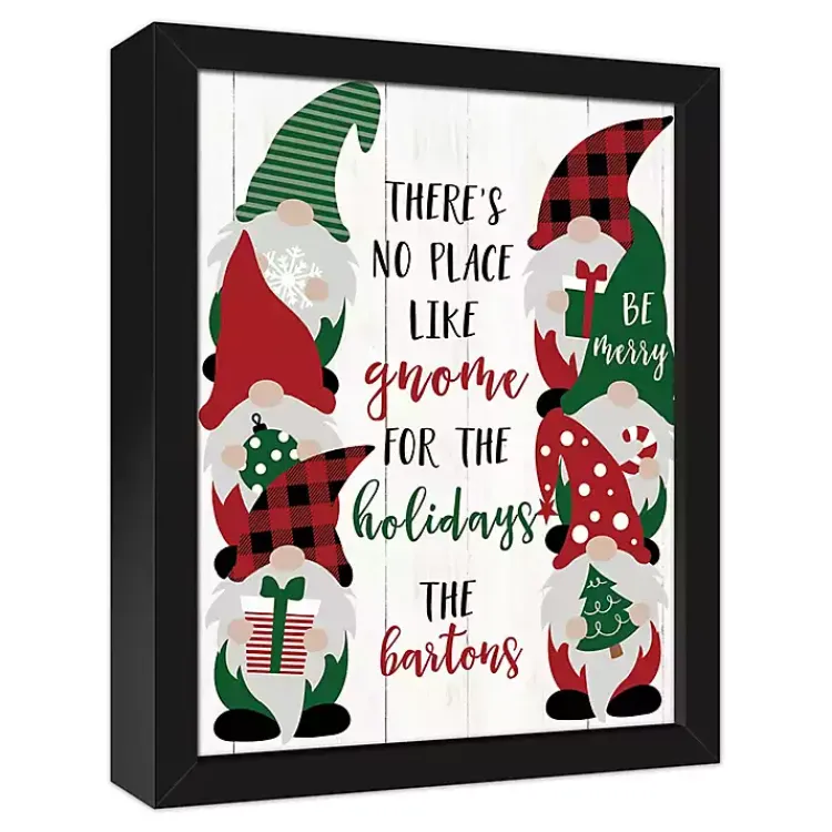 Christmas Art & Wall Decor>Kirklands Home Personalized No Place Like Gnome Canvas Plaque