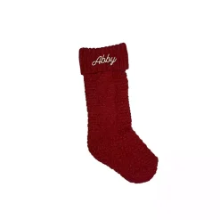 Christmas Stockings & Stocking Holders>Kirklands Home Personalized Cursive Embroide Stocking Red