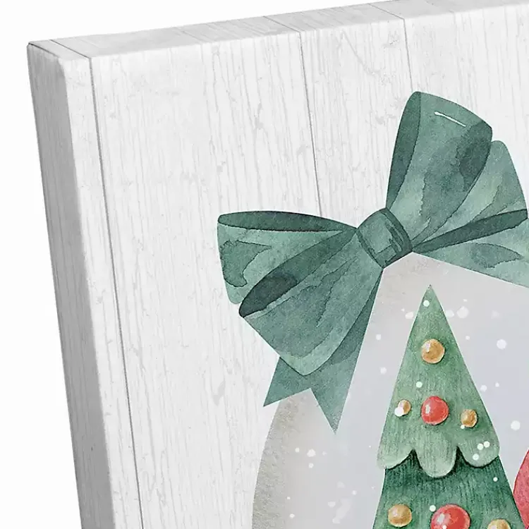 Christmas Art & Wall Decor>Kirklands Home Personalized Santa Snowglobe Canvas Art Print