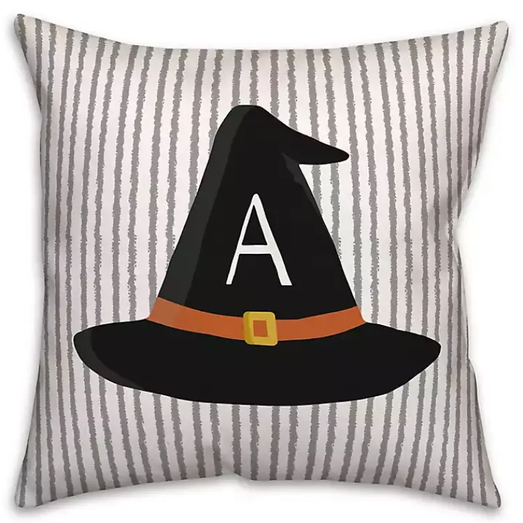Halloween>Kirklands Home Personalized Witch's Hat Monogram Pillow