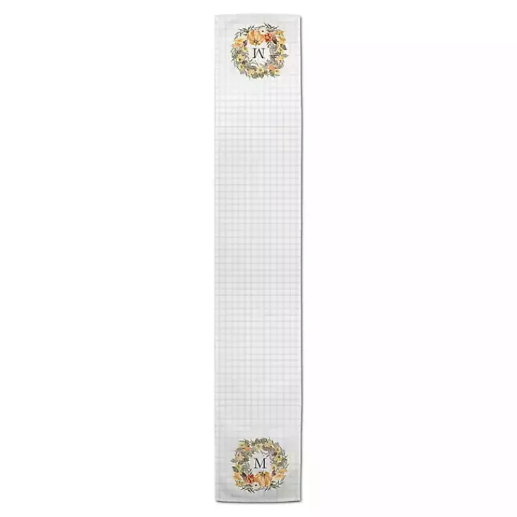 Kirklands Home Personalized Wreath Monogram Table Runner, 90 in. Discount