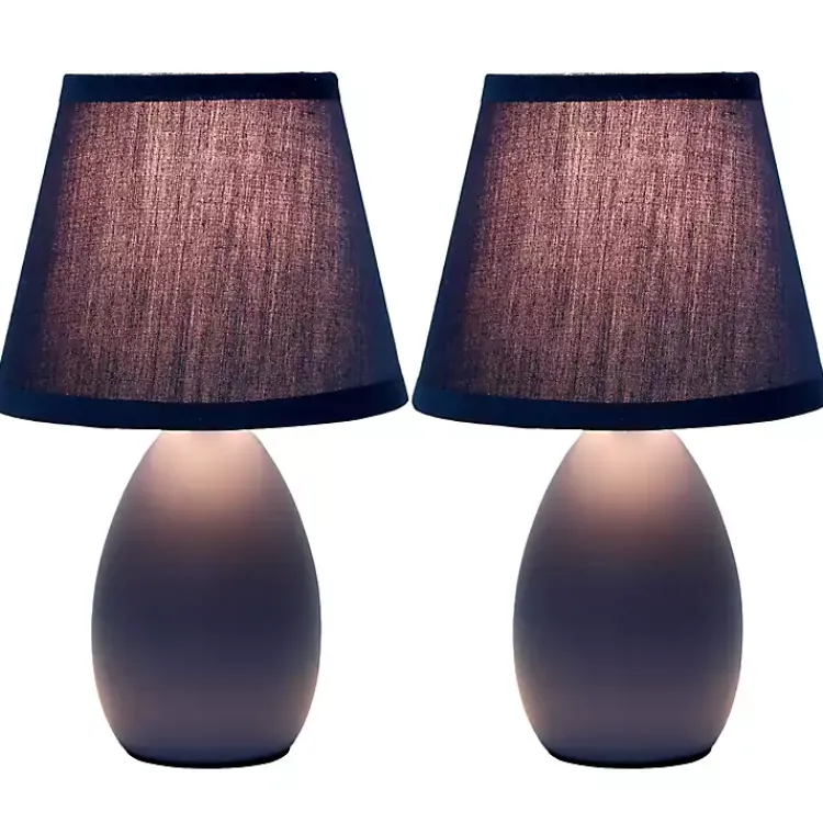 Kirklands Home Petite Oblong Table Lamps, Set of 2 Blue Online