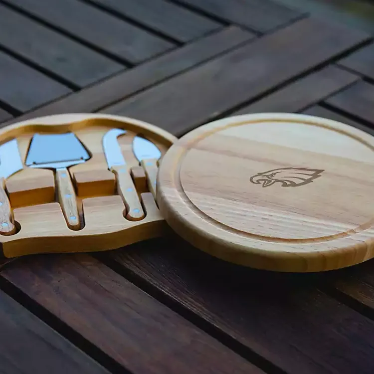 Kirklands Home Philadelphia Eagles Cheese Board and Tool Set Tan Online