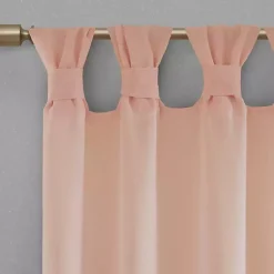 Kirklands Home Rosette Tab Top Curtain Panel, 95 in. Pink Discount