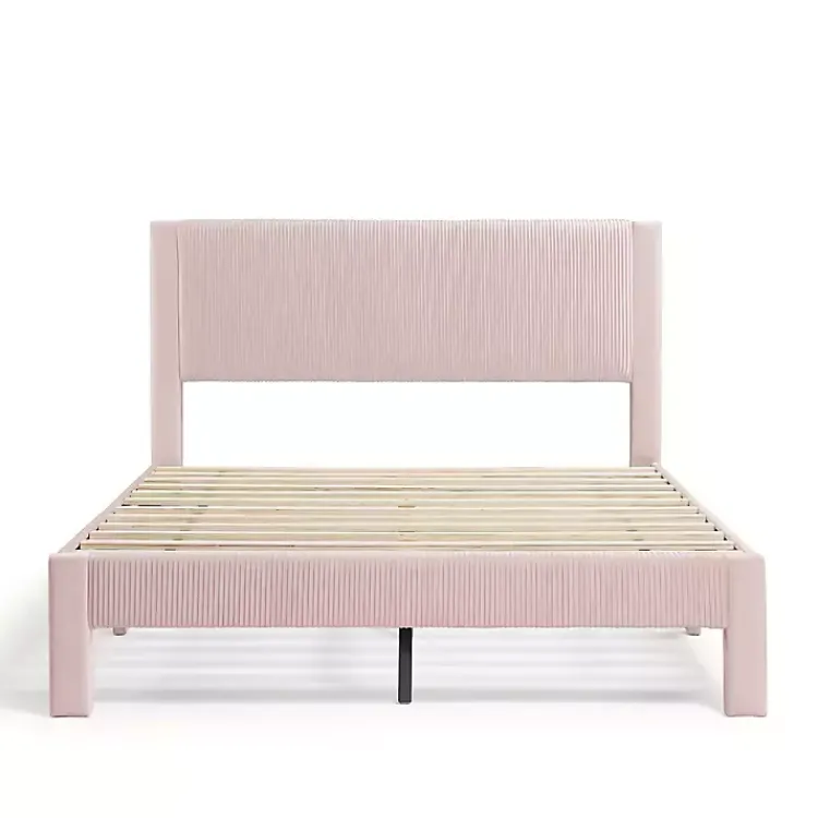 Kirklands Home Upholstered Dalia Queen Platform Bed Pink Best