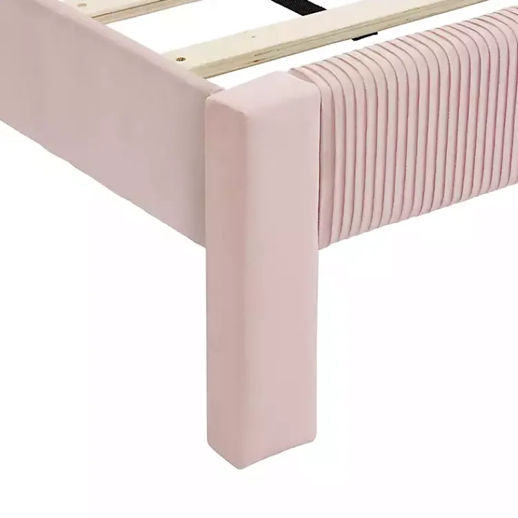 Kirklands Home Upholstered Dalia Queen Platform Bed Pink Best