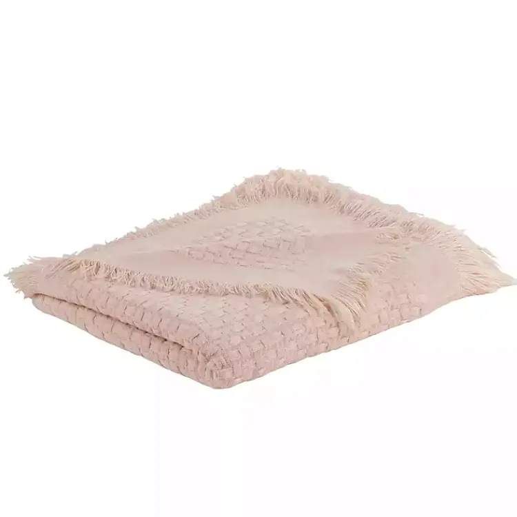 Blankets & Throws>Kirklands Home Waffle Weave Throw Blanket Pink