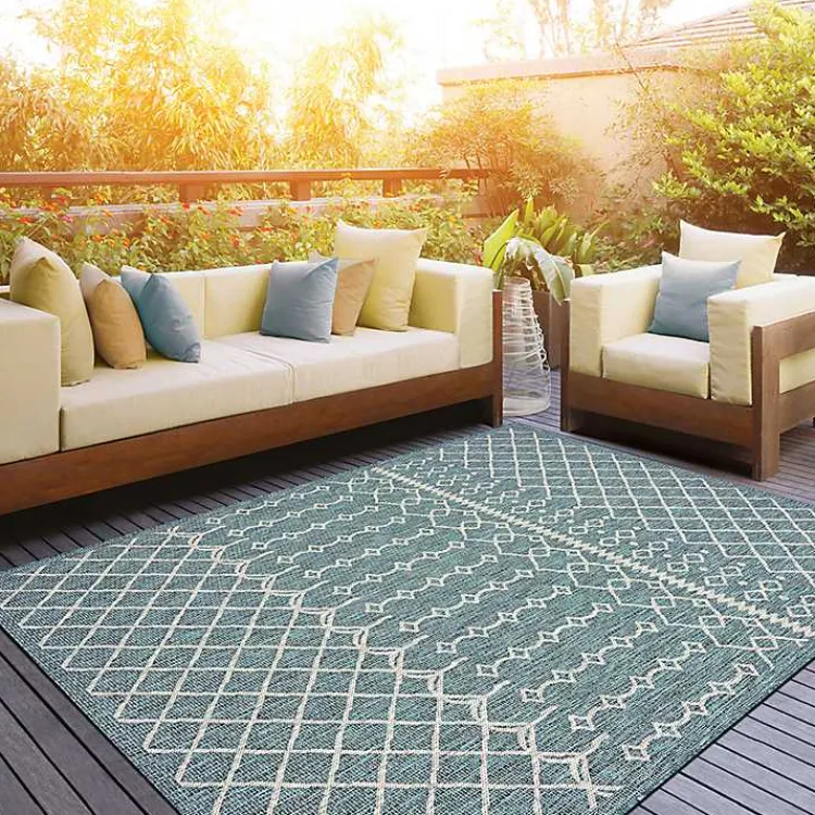 Kirklands Home Placid Portico Sun Shower Outdoor Area Rug, 5x8 Outlet