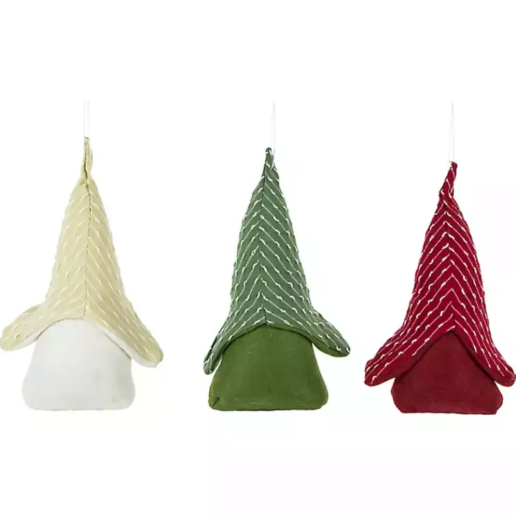 Christmas Decorations>Kirklands Home Plush Striped Hat Gnomes, Set of 3