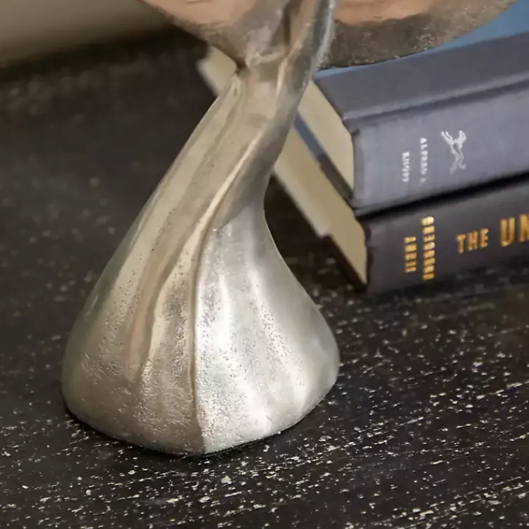 Statues & Figurines>Kirklands Home Polished Whale Fin 2-pc. Figurine Set Silver