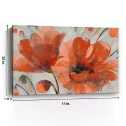 Kirklands Home Popping Poppies Canvas Art Print, 48x32 in. Clearance