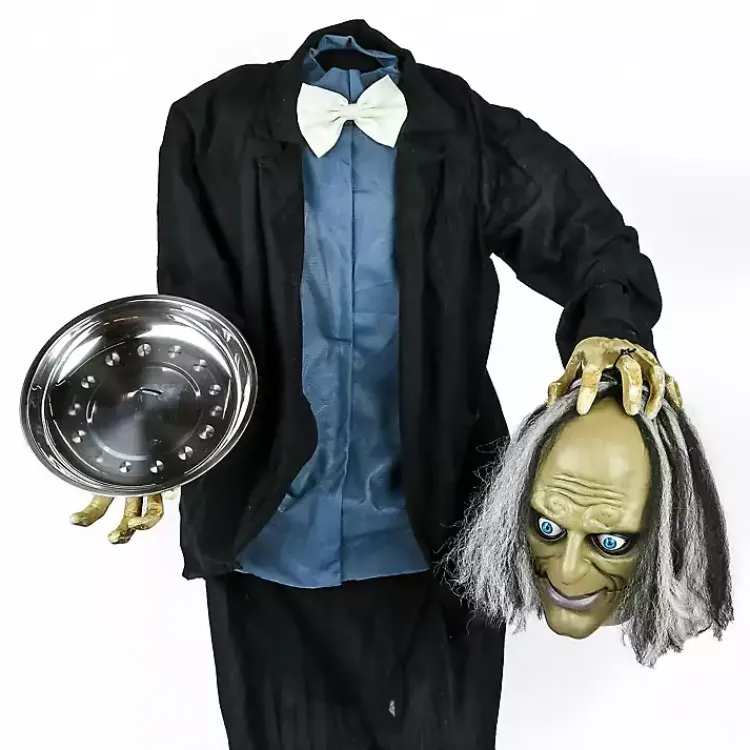 Halloween>Kirklands Home Pre-Lit Animated Headless Man Outdoor Decoration Black