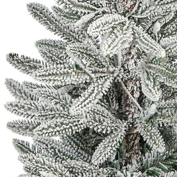 Christmas Trees>Kirklands Home Pre-Lit Manchester Spruce in White Planter, 44 in.