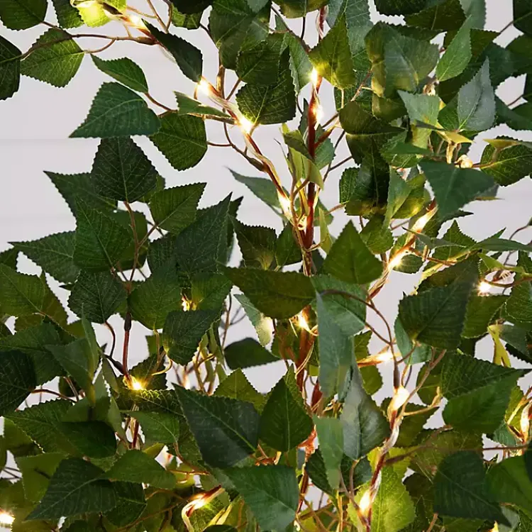Trees & Topiaries>Kirklands Home Pre-Lit Warm LED Birch Tree, 5 ft.