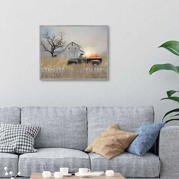 Fall>Kirklands Home Pumpkin Harvest Framed Fall Canvas Art Print