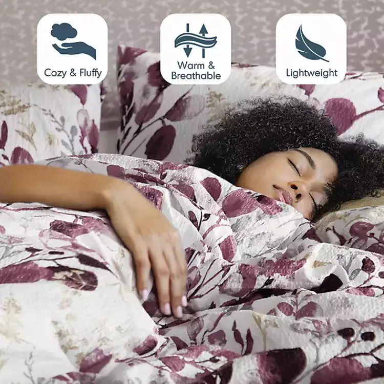 Kirklands Home Purple Botanical 3-pc. King Comforter Set Hot