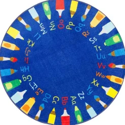Kirklands Home Rainbow Alphabet Round Rug, 8 ft. Multi Discount