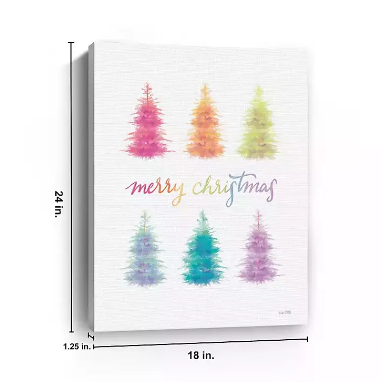 Christmas Art & Wall Decor>Kirklands Home Rainbow Merry Christmas Canvas Art Print
